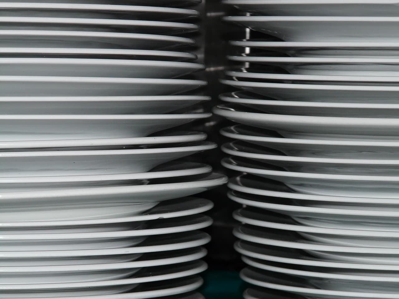 Horeca servies in gebruik